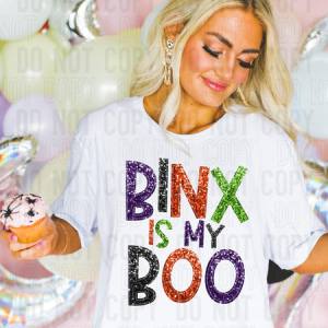 BINX IS MY BOO - FAUX SEQUIN - DTF TRANSFER
