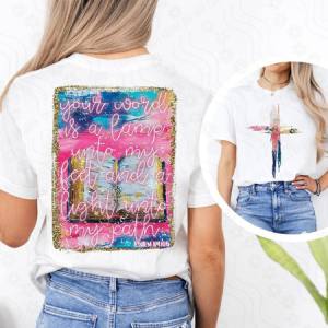 YOUR WORD IS A LAMP - *OLLIE & CO. EXCLUSIVE* FRONT+BACK - DTF TRANSFER