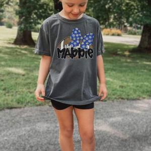 Football bow with Name or Mascot MOCKUP ONLY