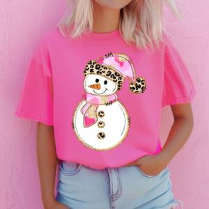 PINK SNOWMAN - DTF TRANSFER
