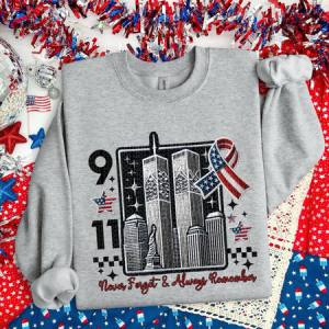 9/11 *OLLIE & CO. EXCLUSIVE* - FAUX EMBROIDERY - DTF TRANSFER