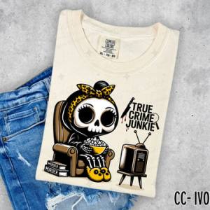 TRUE CRIME JUNKIE SKELLIE  - DTF TRANSFER