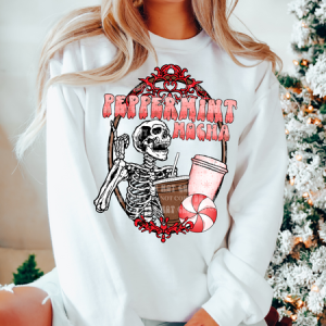 PEPPERMINT MOCHA SKELETON - DTF TRANSFER