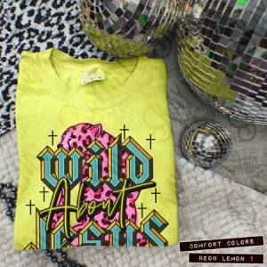 WILD ABOUT JESUS - TEAL TEXT - DTF TRANSFER