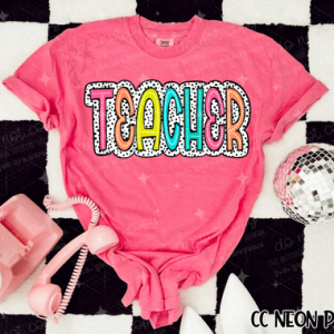 TEACHER BRIGHT DOTTY - DTF TRANSFER