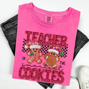 TEACHER OF THE SMARTEST COOKIES - FAUX EMBROIDERY - DTF TRANSFER