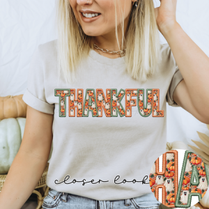 THANKFUL - *OLLIE & CO. EXCLUSIVE* - FAUX EMBROIDERY - DTF TRANSFER