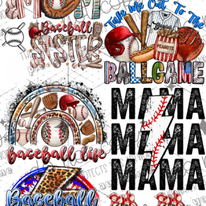 Baseball Gang Sheet 22x60