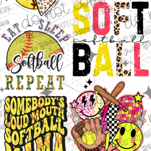 Softball Gang Sheet 22x60
