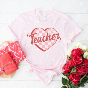 TEACHER CHECKER HEART - DTF TRANSFER
