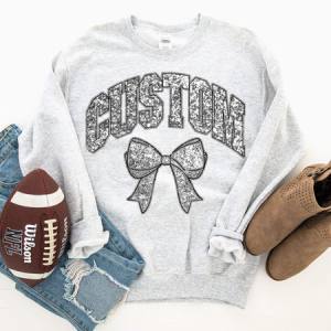 Collegiate Glitter Customs (Faux Glitter Effect) MOCKUP ONLY