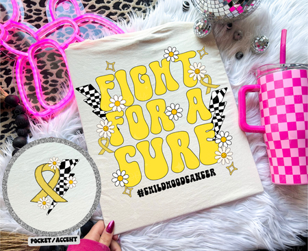 FIGHT FOR A CURE *OLLIE & CO. EXCLUSIVE* - FRONT+BACK - DTF TRANSFER - Image 9