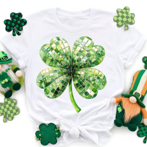 DISCO BALL SHAMROCK - DTF TRANSFER