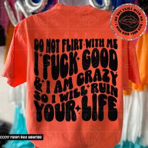 DO NOT FLIRT WITH ME - FRONT+BACK - DTF TRANSFER