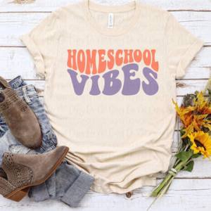 HOMESCHOOL VIBES - ORANGE & PURPLE - DTF TRANSFER