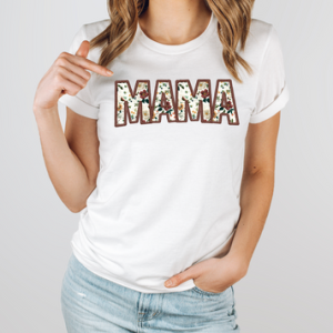 BURGUNDY MAMA - FAUX EMBROIDERY - DTF TRANSFER