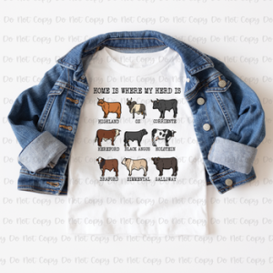 HOME IS WHERE MY HERD IS - DTF TRANSFER