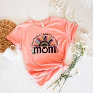 MOM STRONG, FEARLESS, LOVING, WARM, SELFLESS  - DTF TRANSFER