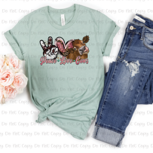 PEACE LOVE COWS - DTF TRANSFER