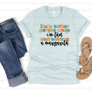 TAN AND HOLDING A MARGARITA - DTF TRANSFER