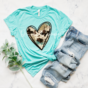 COWHIDE HEART - DTF TRANSFER