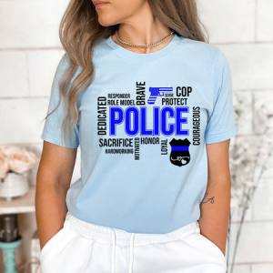 POLICE WORDS - DTF TRANSFER
