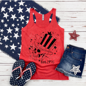 PATRIOTIC SKELETON - DTF TRANSFER