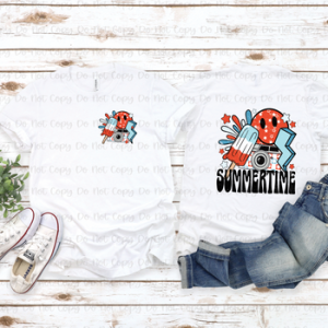 PATRIOTIC SUMMERTIME - FRONT+BACK - DTF TRANSFER