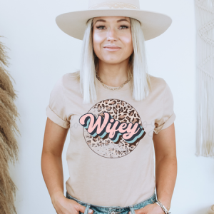 WIFEY LEOPARD CIRCLE - DTF TRANSFER