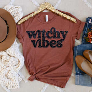 WITCHY VIBES - FAUX GLITTER - DTF TRANSFER