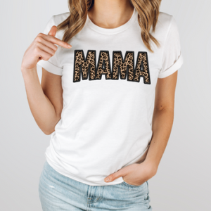 LEOPARD MAMA - FAUX EMBROIDERY - DTF TRANSFER