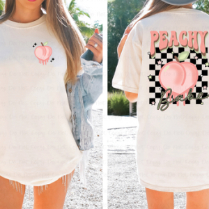 PEACHY BABE - FRONT+BACK - DTF TRANSFER