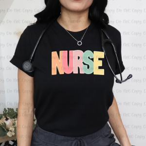 NURSE - FAUX EMBROIDERY - DTF TRANSFER