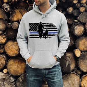 THIN BLUE LINE K9 FLAG - DTF TRANSFER