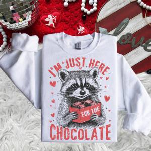 I'M JUST HERE FOR THE CHOCOLATE - DTF TRANSFER