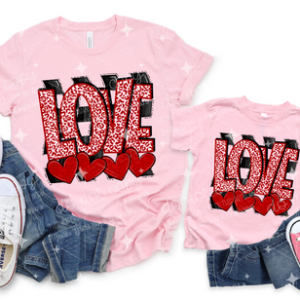 LOVE LEOPARD & CHECKER  - DTF TRANSFER