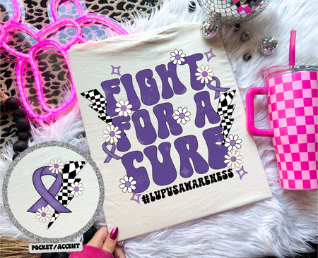 FIGHT FOR A CURE *OLLIE & CO. EXCLUSIVE* - FRONT+BACK - DTF TRANSFER - Image 17