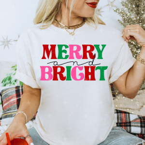 MERRY AND BRIGHT - DTF TRANSFER