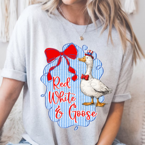 RED WHITE AND GOOSE - DTF TRANSFER