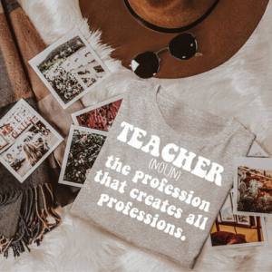 TEACHER DEFINITION WHITE *OLLIE & CO. EXCLUSIVE* - DTF TRANSFER