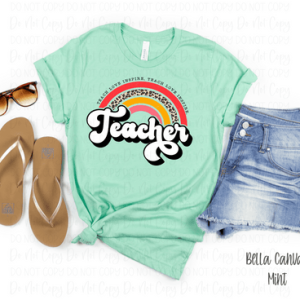 TEACHER RAINBOW - DTF TRANSFER