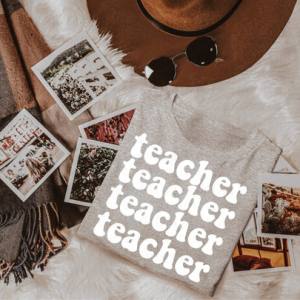 TEACHER WHITE *OLLIE & CO. EXCLUSIVE* - DTF TRANSFER