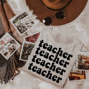 TEACHER BLACK *OLLIE & CO. EXCLUSIVE* - DTF TRANSFER