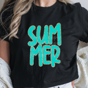 TEAL GOLD SUMMER - DTF TRANSFER