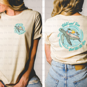 WILD & FREE - FRONT+BACK - DTF TRANSFER