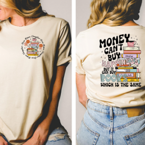 BUT IT CAN BUY BOOKS - FRONT+BACK - DTF TRANSFER